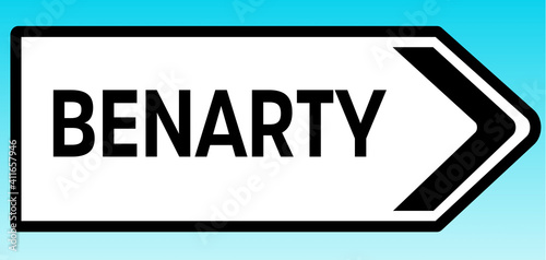 Benarty Road sign photo