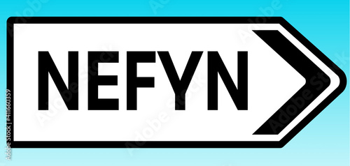 Nefyn Road sign photo