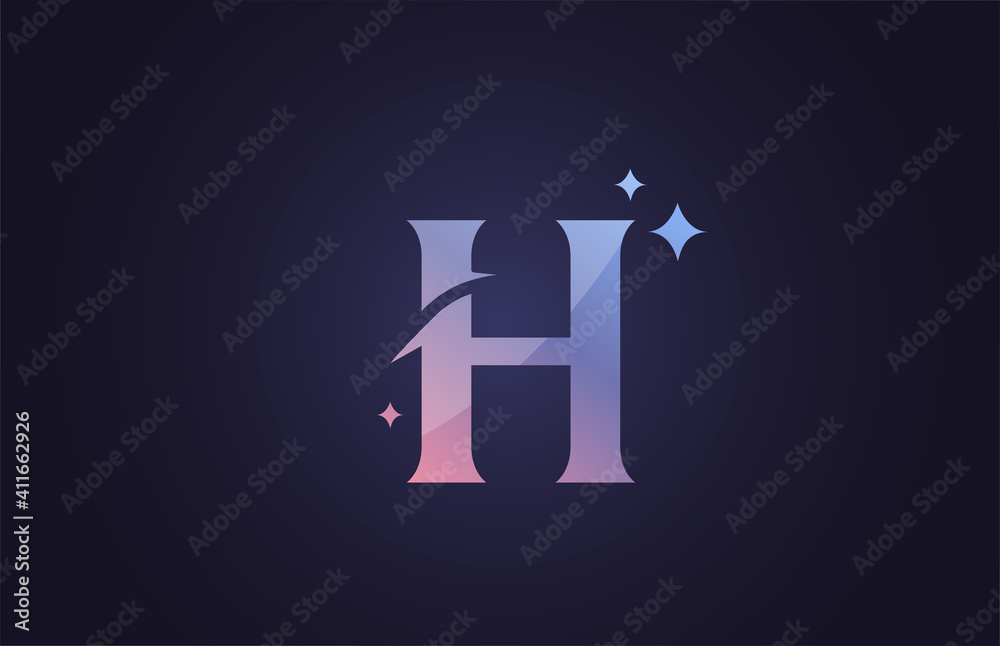 H beautiful alphabet letter logo for business and company in gradient pink blue. Creative lettering and corporate identity. Branding icon design H beautiful alphabet letter logo for business and company in gradient pink blue. Creative lettering and corporate identity. Branding icon design
