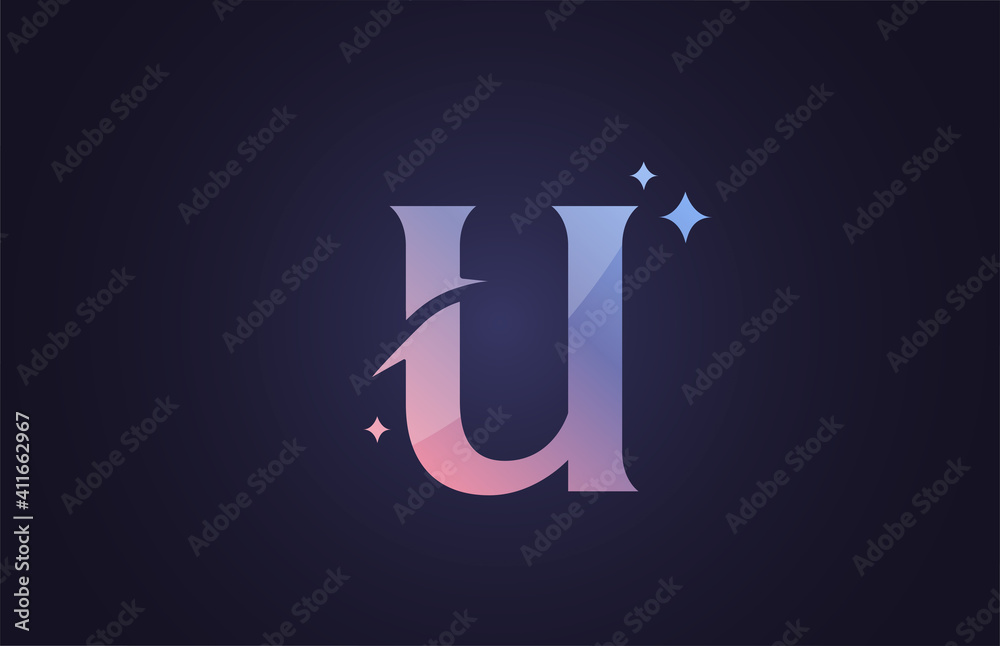 U beautiful alphabet letter logo for business and company in gradient pink blue. Creative lettering and corporate identity. Branding icon design U beautiful alphabet letter logo for business and company in gradient pink blue. Creative lettering and corporate identity. Branding icon design