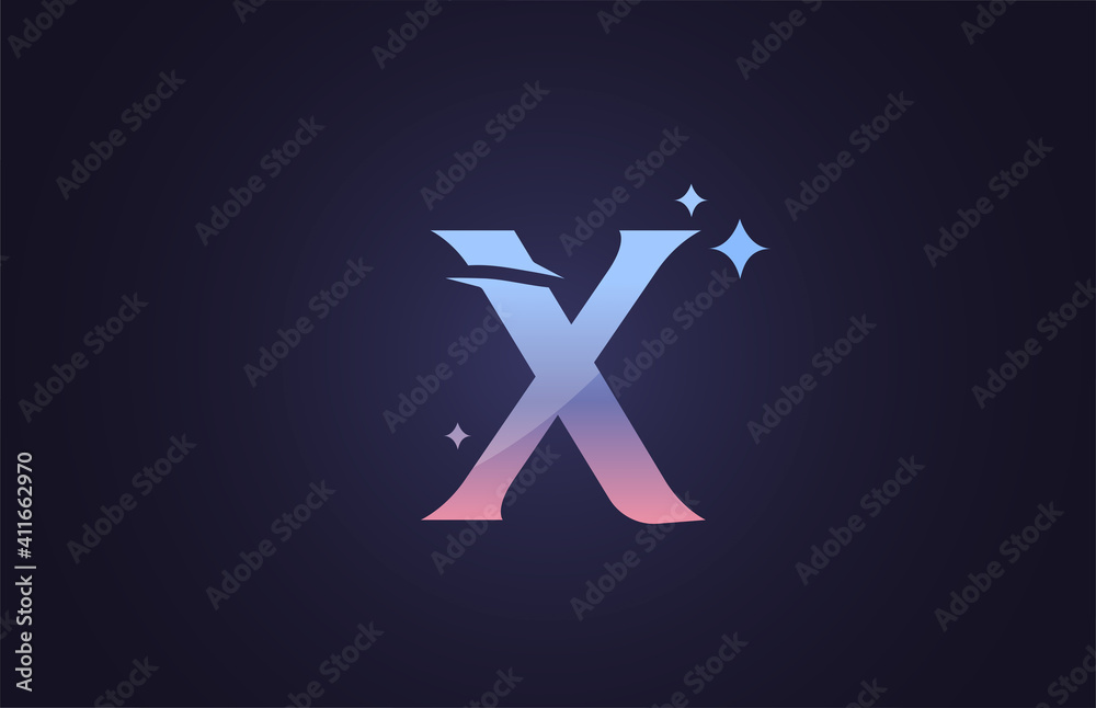 X beautiful alphabet letter logo for business and company in gradient pink blue. Creative lettering and corporate identity. Branding icon design X beautiful alphabet letter logo for business and company in gradient pink blue. Creative lettering and corporate identity. Branding icon design