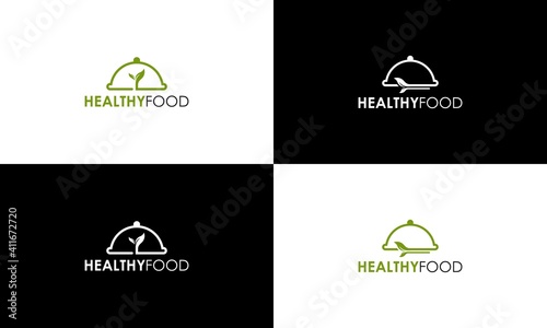 healty food logo in white background