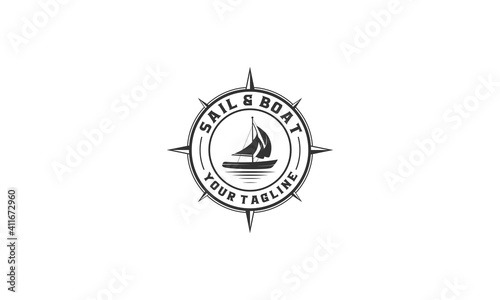 Sailing and boat logo design 