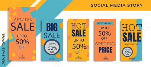 5 set Social Media Network Sales Banner Backgrounds, Mobile App, Poster, Flyer, Coupon,Advertisement, Smartphone Template Story, Abstract liquid Modern shapes. editable template eps 10 vector.