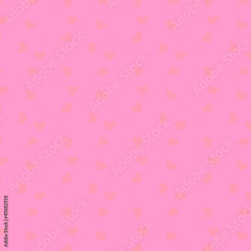 Seamless background for creative works in the scrapbooking technique. Material for scrapbooking with hearts. Retro seamless pattern. Colored hearts on a colored background.