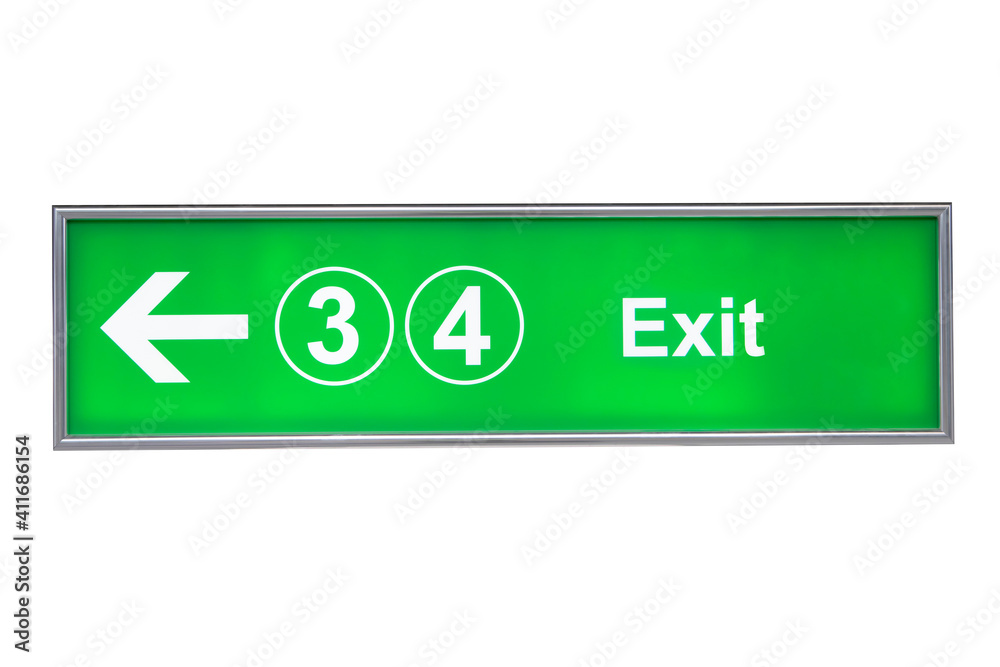 Fire exit sign on isolate background Fire exit sign on isolate background