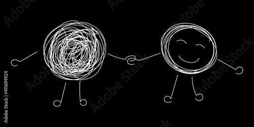 psychology concept, solving problems vector