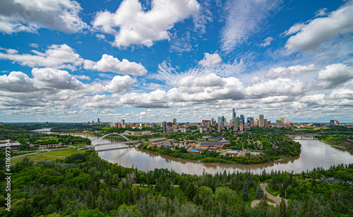 Panorama of the city.  Taken in Edmonton, Alberta, Canada. 