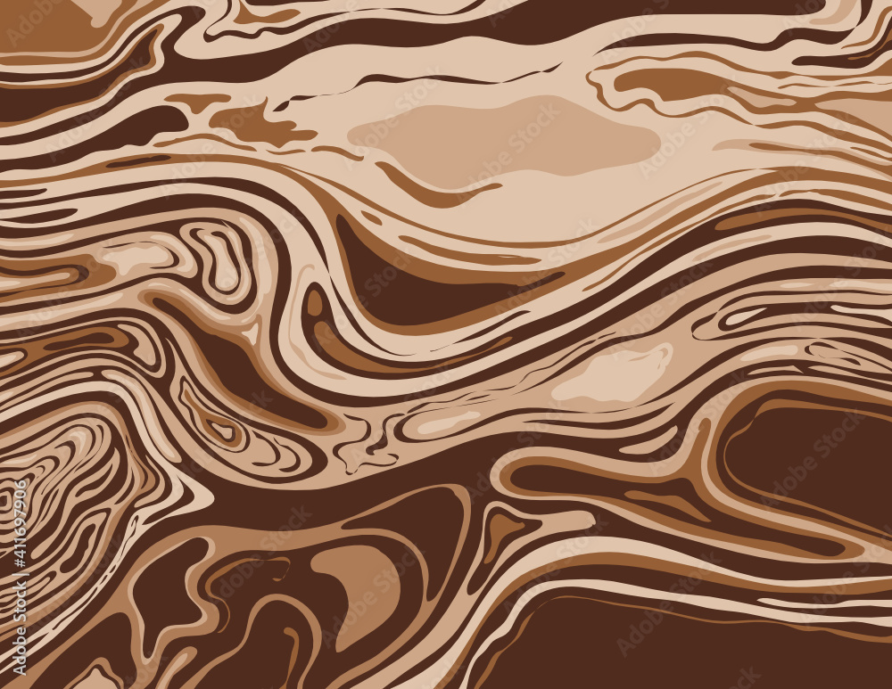 Digital marbling or inkscape illustration of an abstract swirling psychedelic, liquid marble and simulated marbling the Suminagashi Kintsugi marbled effect style shown in Alabaster and Bistre Brown. Digital marbling or inkscape illustration of an abstract swirling psychedelic, liquid marble and simulated marbling the Suminagashi Kintsugi marbled effect style shown in Alabaster and Bistre Brown.