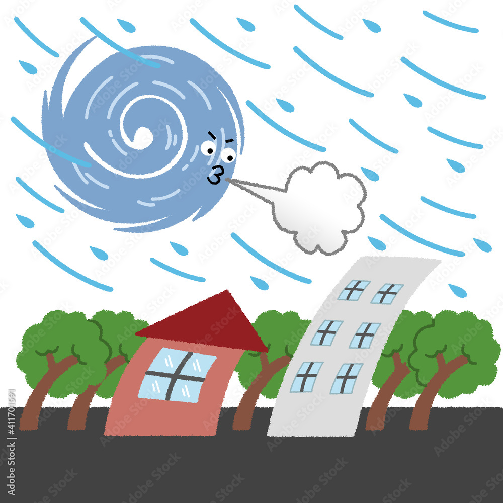 台風のイラスト Stock イラスト Adobe Stock