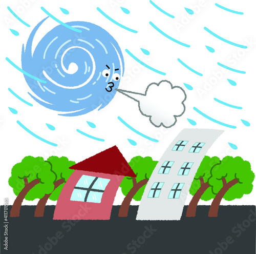 台風のイラスト