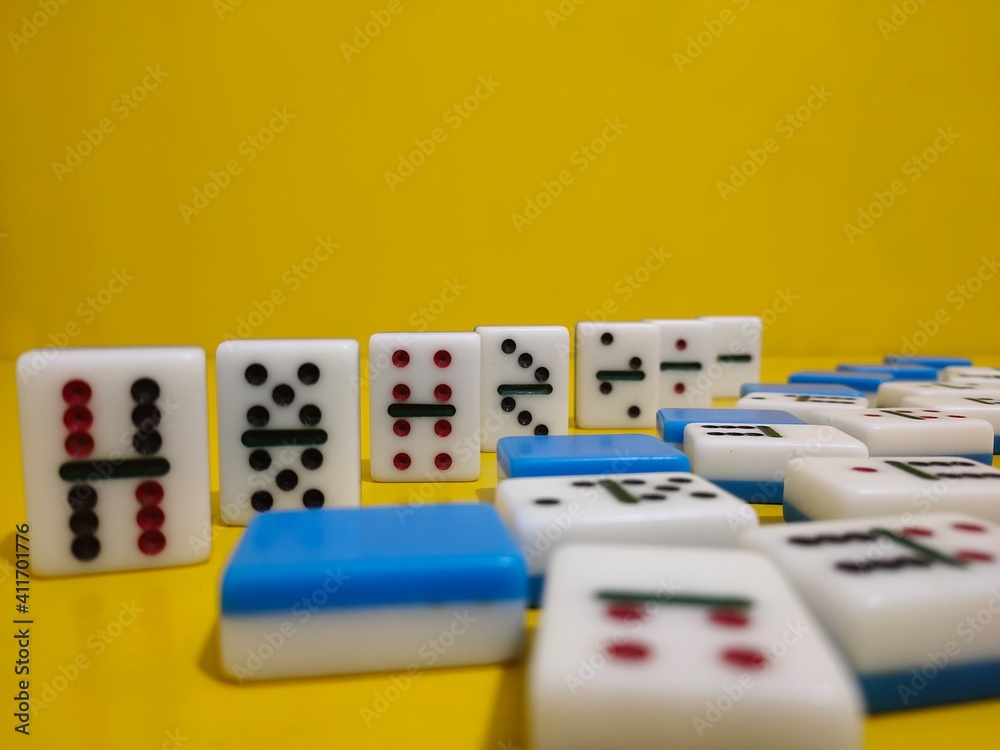Cool dominoes that are neatly arranged Cool dominoes that are neatly arranged