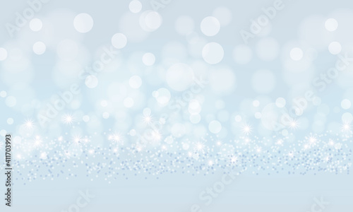bokeh abstract christmas background with snowflakes