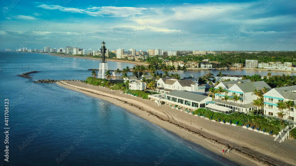 Aerial View of Hillsboro Inlet Lighthouse Aerial View of Hillsboro Inlet Lighthouse