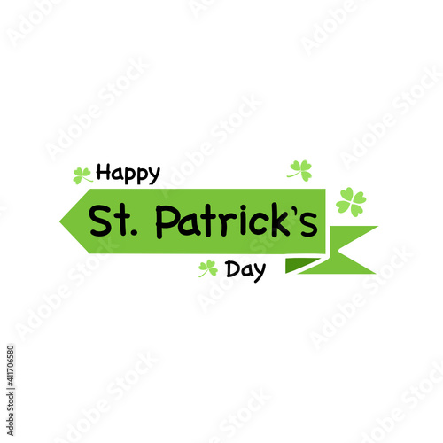 Happy Saint Patrick's Day Template for greeting cards.