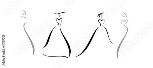 
face, silhouette, girl, bride, beauty, woman, hat, logo, symbol, emblem, silhouette of a girl, style, fashion, mannequin, model, artist, catwalk, seamstress, dress, salon, graduation, wedding, tattoo