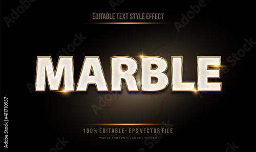 Luxury marble effect editable text style 