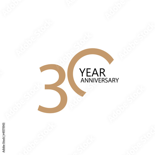 30 year anniversary celebration vector template design illustration
