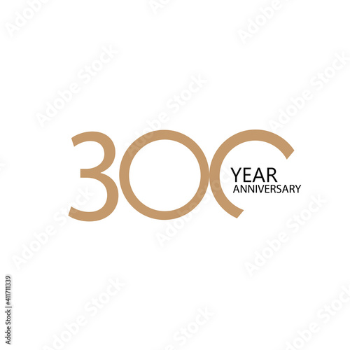 300 year anniversary celebration vector template design illustration
