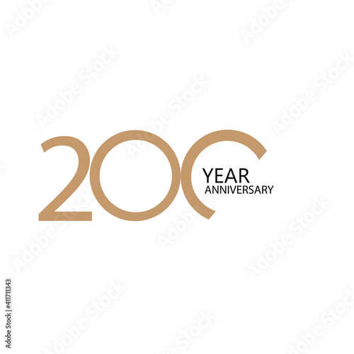 200 year anniversary celebration vector template design illustration photo