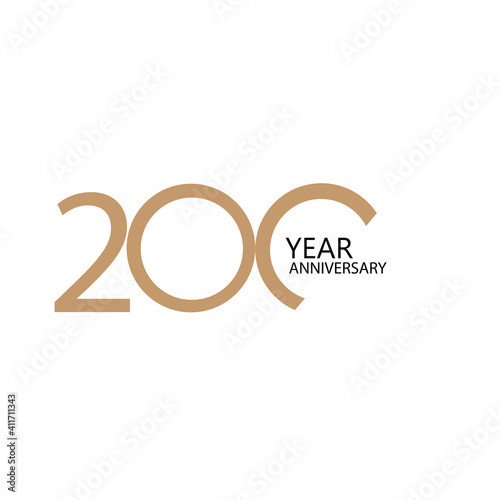200 year anniversary celebration vector template design illustration