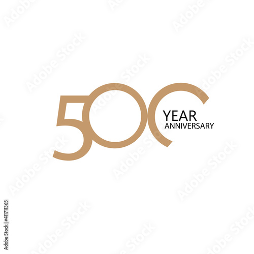 500 year anniversary celebration vector template design illustration