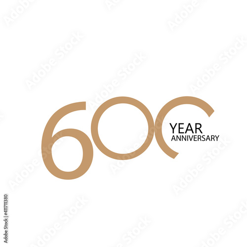 600 year anniversary celebration vector template design illustration