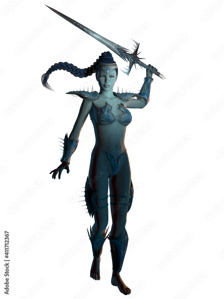 3d render of a beautyful frosty fantasy figure 3d render of a beautyful frosty fantasy figure