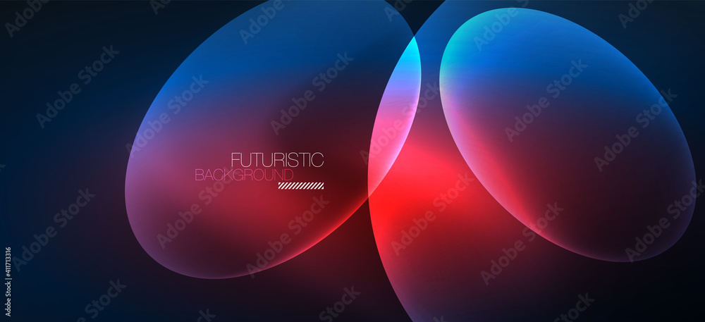 Neon ellipses abstract backgrounds. Shiny bright round shapes glowing in the dark. Vector futuristic illustrations for covers, banners, flyers and posters and other Neon ellipses abstract backgrounds. Shiny bright round shapes glowing in the dark. Vector futuristic illustrations for covers, banners, flyers and posters and other