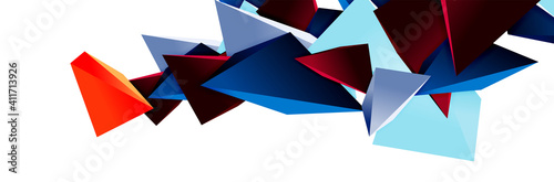 Free Download Triangle mosaic abstract background, 3d triangular low poly shapes. Geometric vector illustration for covers, banners, flyers and posters and other - GFXLoad