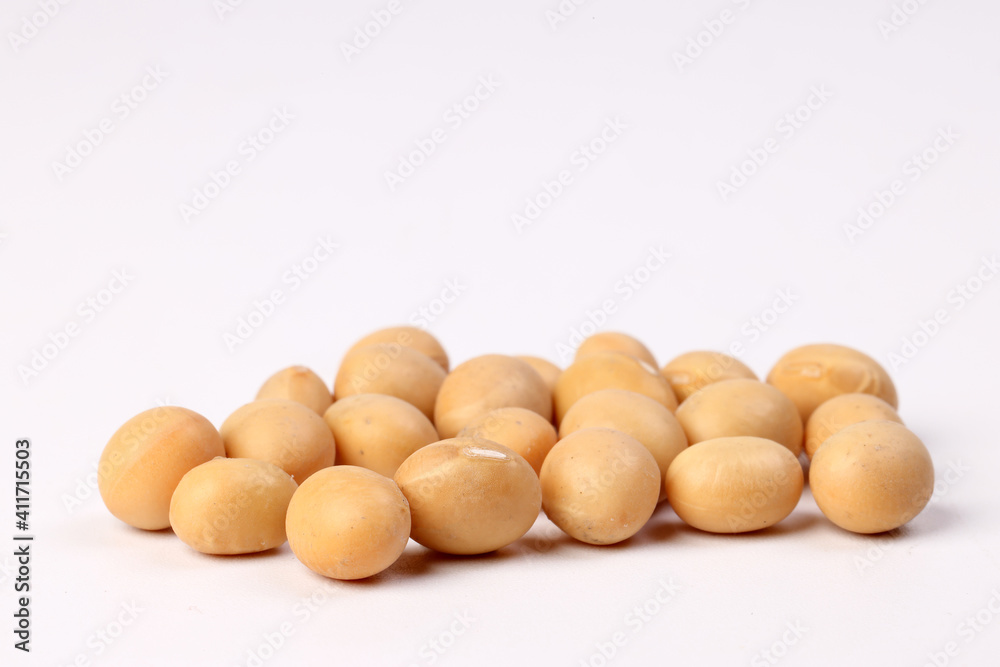 Soyabean on white background Soyabean on white background