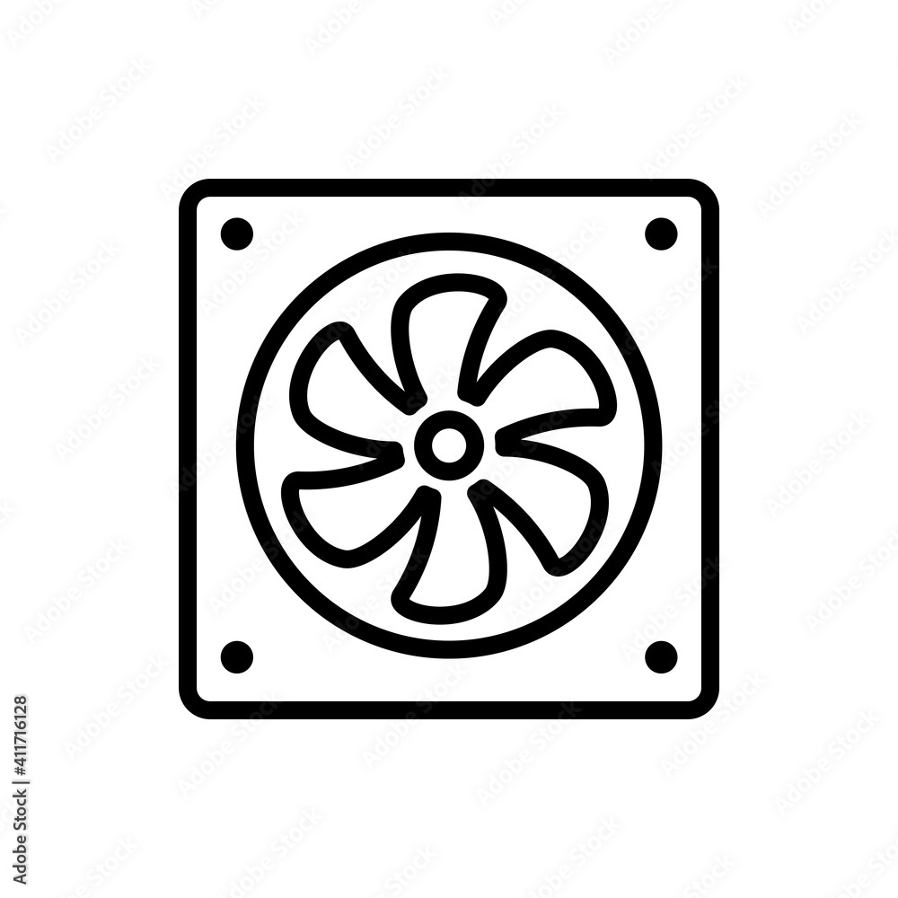 Electric Fan Icon Design Vector Template Illustration Electric Fan Icon Design Vector Template Illustration