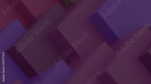 3d Abstract Business Pattern Minimal Background Wallpaper of Squares in Brown and Purple–Violet Colors