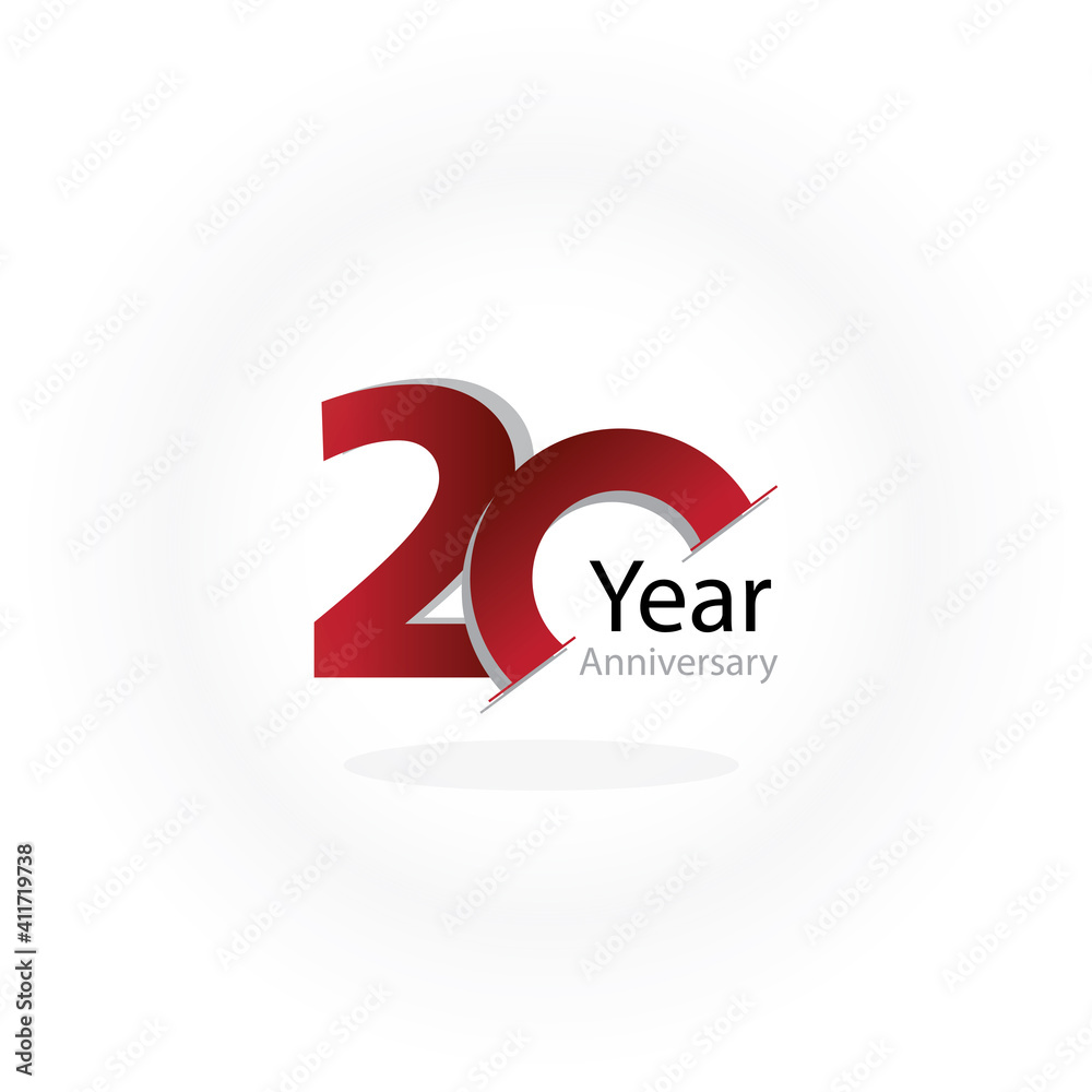 20 Year Anniversary Logo Vector Template Design Illustration 20 Year Anniversary Logo Vector Template Design Illustration