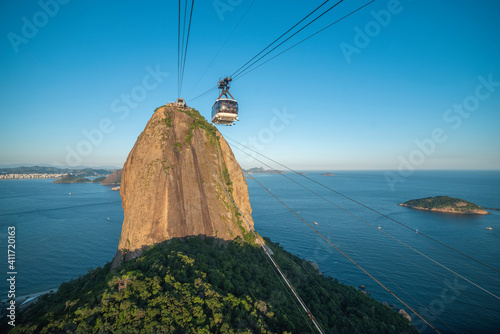 Lift up Sugarloaf Mountain in Rio de Janeiro. photo