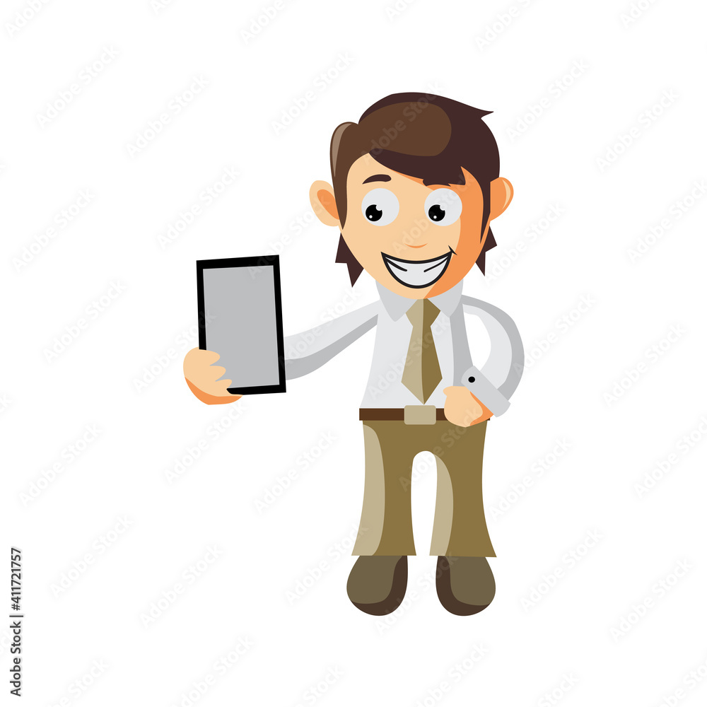 Business man with Blank Board cartoon character Illustration design creation Isolated Business man with Blank Board cartoon character Illustration design creation Isolated