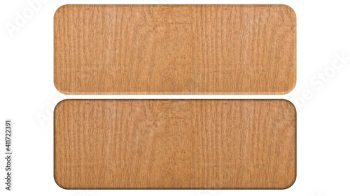 Billede på lærred wood buttons inner emboss plywood ply wood 3d.