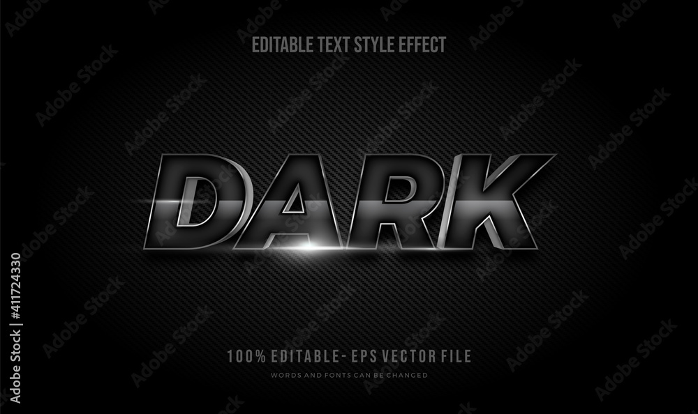 Modern Text style Effect darker color carbo texture. Editable text.