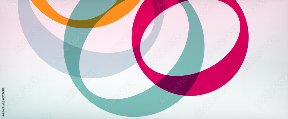 Ring geometric shapes, o letter repetition wallpaper. Abstract background for business or technology presentations, internet posters or web brochure covers Ring geometric shapes, o letter repetition wallpaper. Abstract background for business or technology presentations, internet posters or web brochure covers