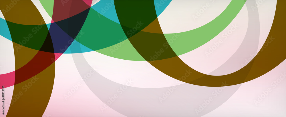 Fototapeta premium Ring geometric shapes, o letter repetition wallpaper. Abstract background for business or technology presentations, internet posters or web brochure covers