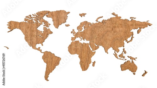 world map ply wood layar 1 inch 3d.