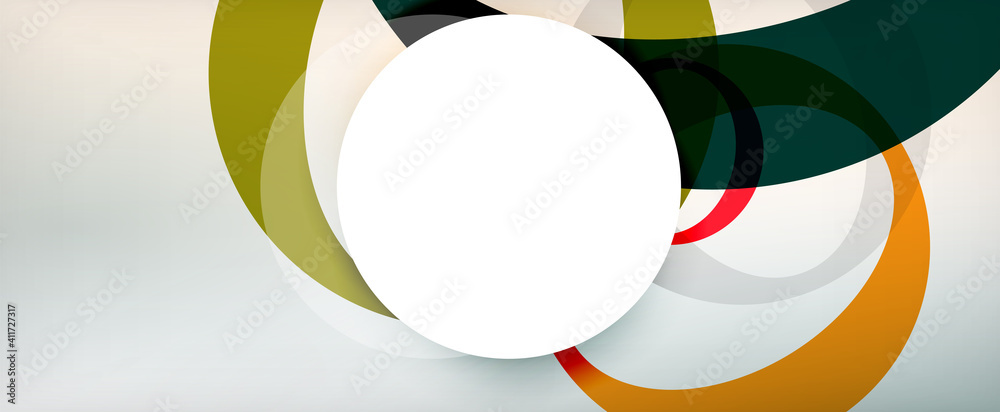 Ring geometric shapes, o letter repetition wallpaper. Abstract background for business or technology presentations, internet posters or web brochure covers Ring geometric shapes, o letter repetition wallpaper. Abstract background for business or technology presentations, internet posters or web brochure covers