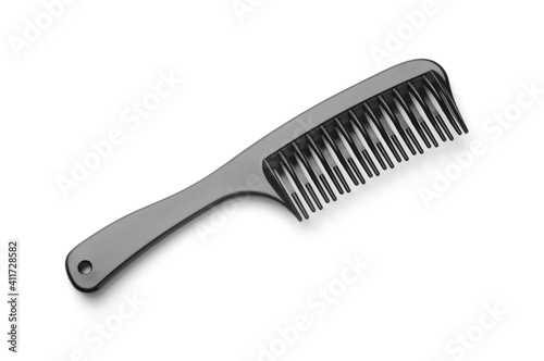 Black hair comb isolated