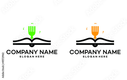 Recipe Book Logo design Template