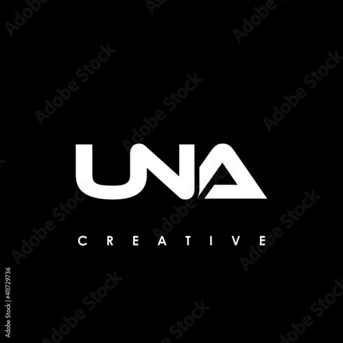 UNA Letter Initial Logo Design Template Vector Illustration