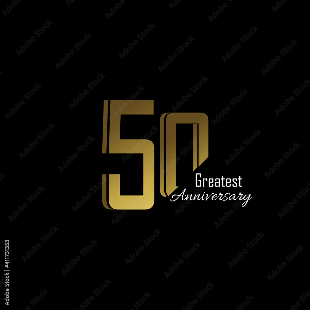 50 Year Anniversary Logo Vector Template Design Illustration gold and black 50 Year Anniversary Logo Vector Template Design Illustration gold and black