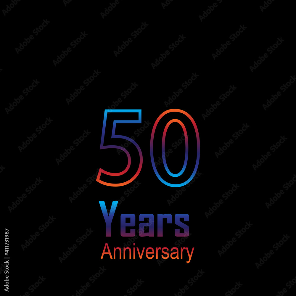 50 Year Anniversary Logo Vector Template Design Illustration 50 Year Anniversary Logo Vector Template Design Illustration