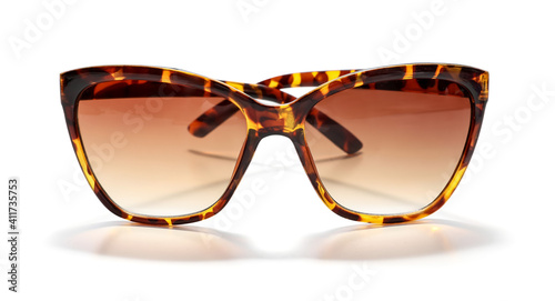 Stylish sunglasses on white background © Pixel-Shot