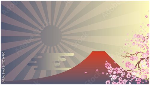 背景　富士山　和風　サムネイム