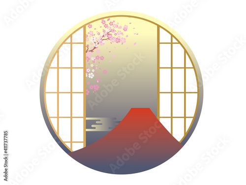 背景　富士山　和風　和